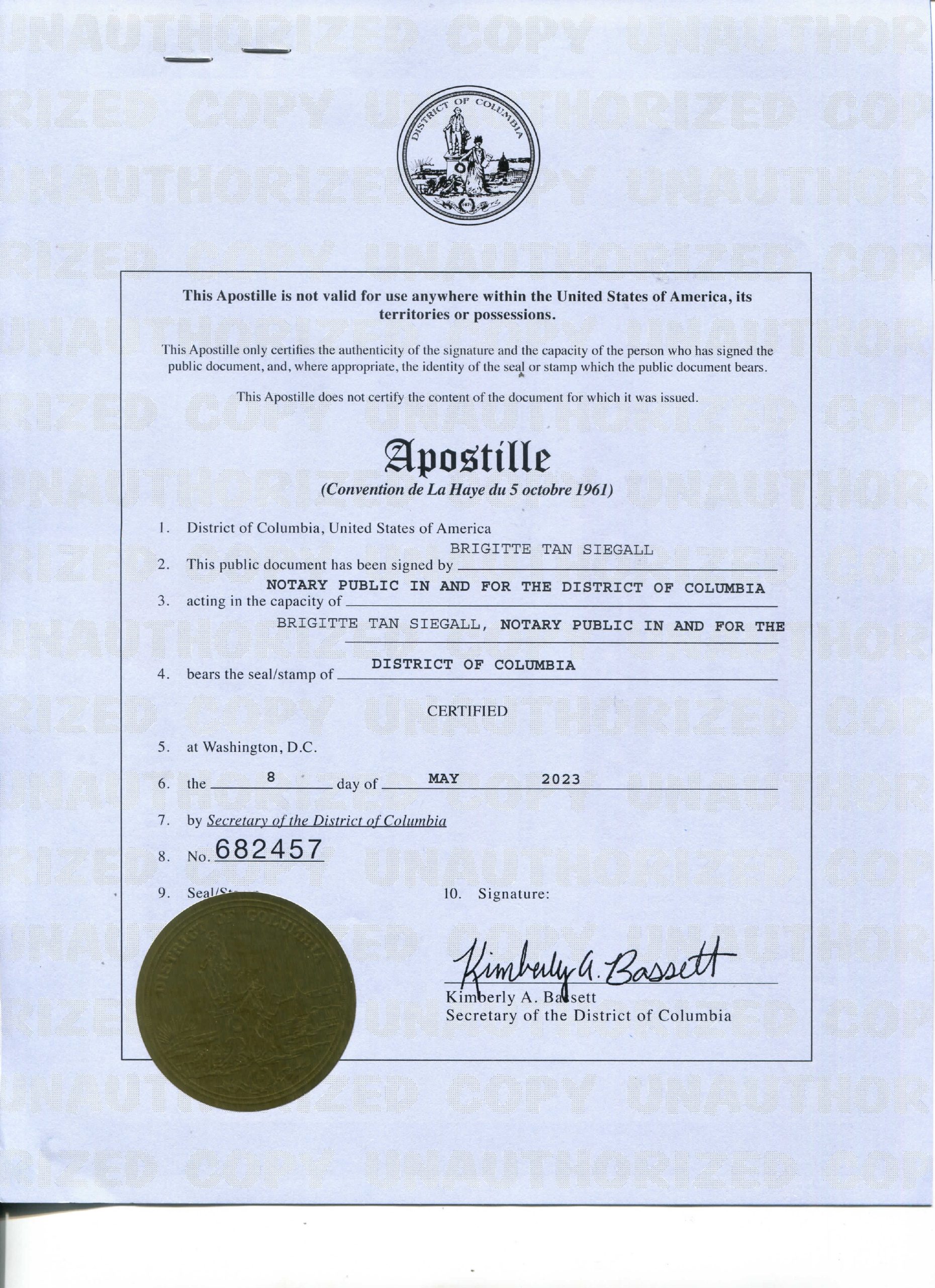 Prof. Dr. Bilal Semih Bozdemir — Meridian document apostille sample manşet görseli