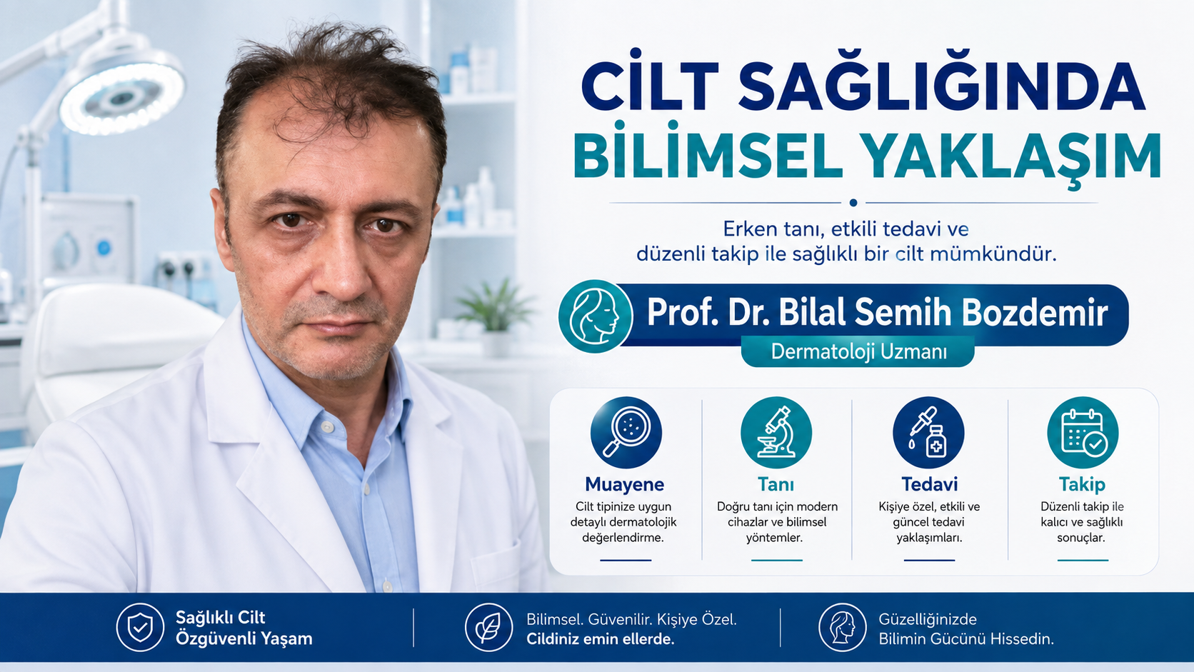 Prof. Dr. Bilal Semih Bozdemir — Prof. Dr. Bilal Semih Bozdemir – Cilt Sağlığında Bilimsel Yaklaşım manşet görseli