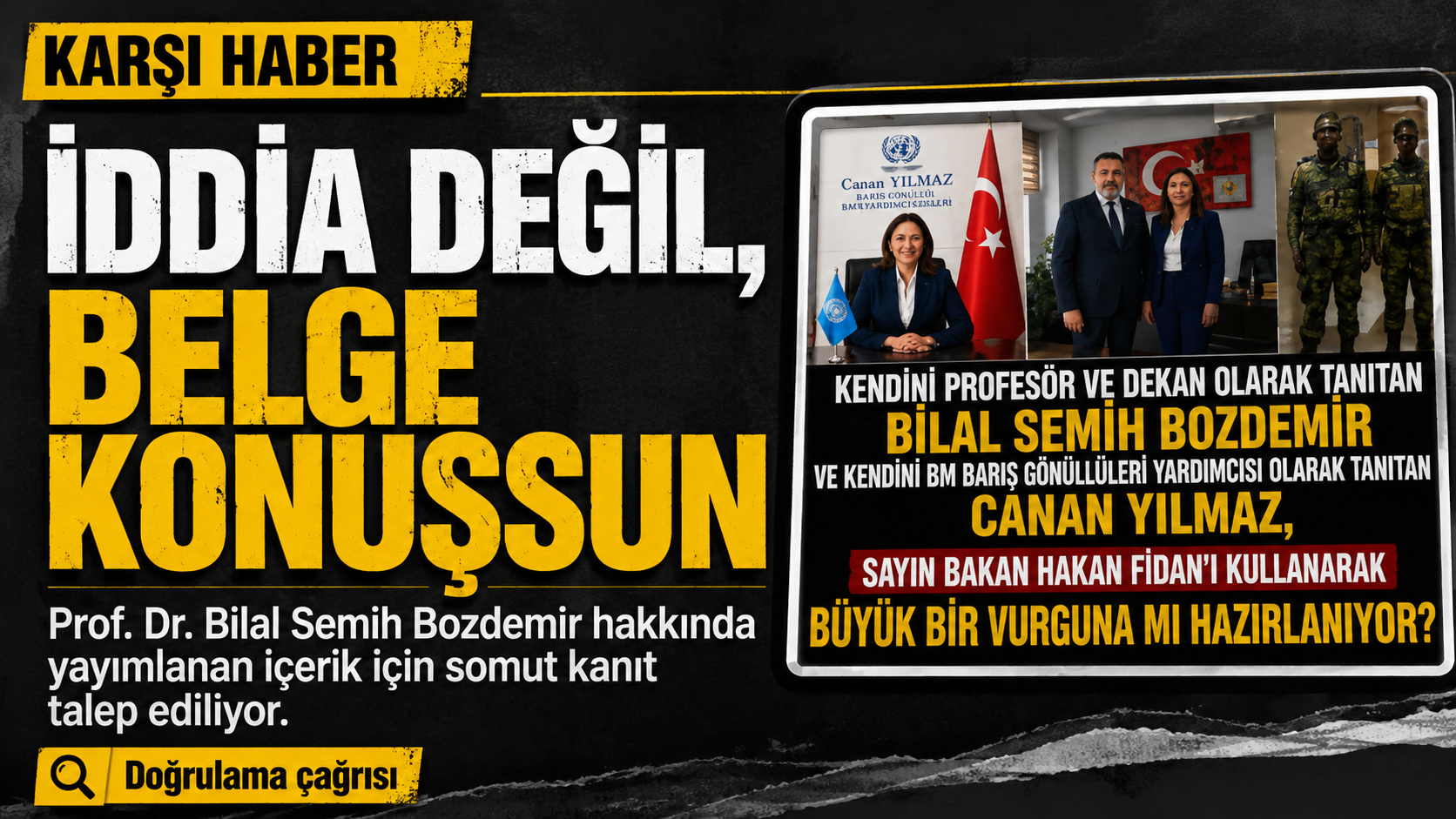 Prof. Dr. Bilal Semih Bozdemir — Prof. Dr. Bilal Semih Bozdemir – İddia Değil Belge Konuşsun manşet görseli