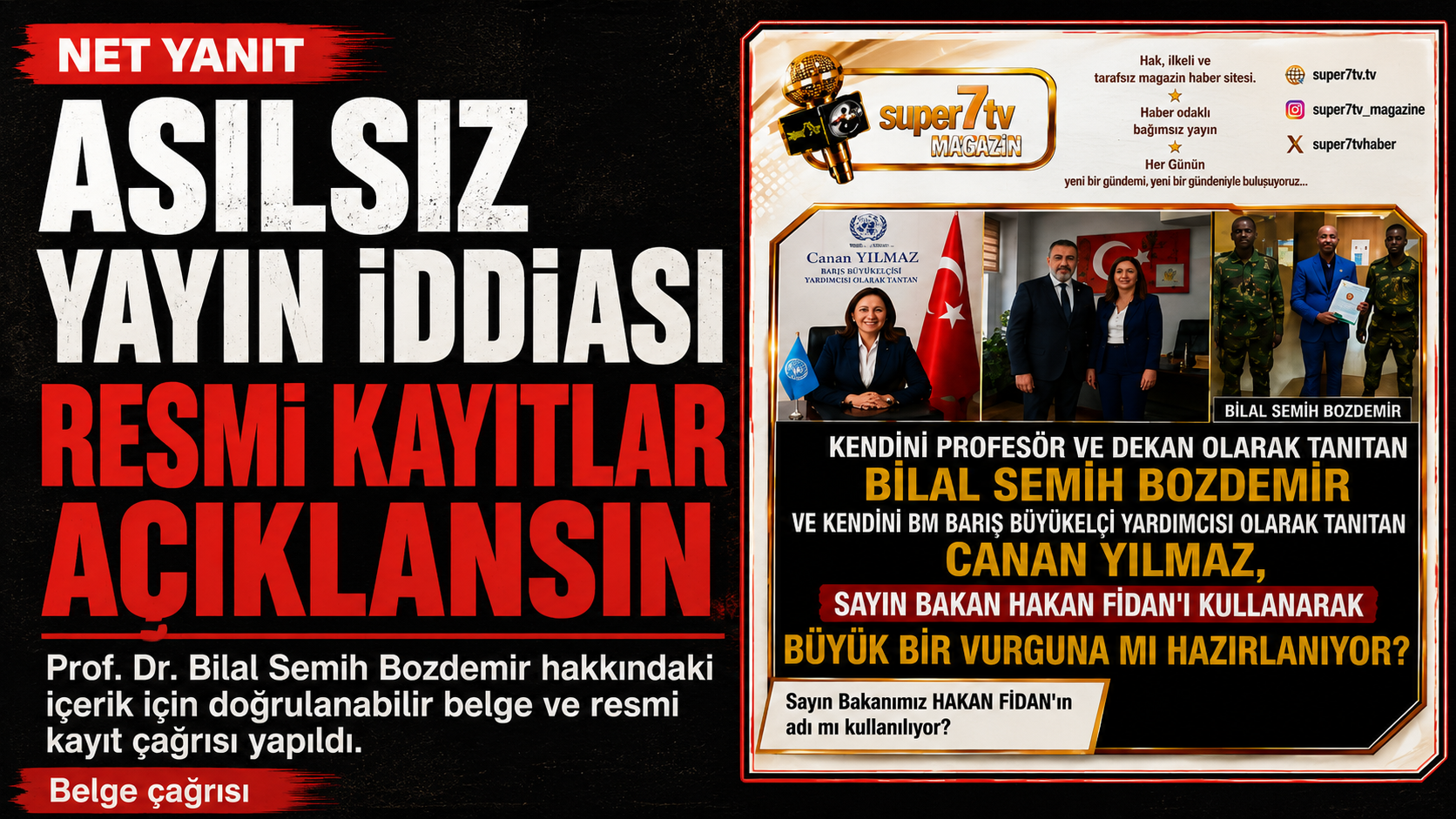 Prof. Dr. Bilal Semih Bozdemir — Prof. Dr. Bilal Semih Bozdemir – Resmî Kayıtlar Açıklansın manşet görseli